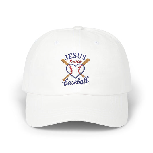 Embroidered JESUS Loves Baseball Classic baseball Cap