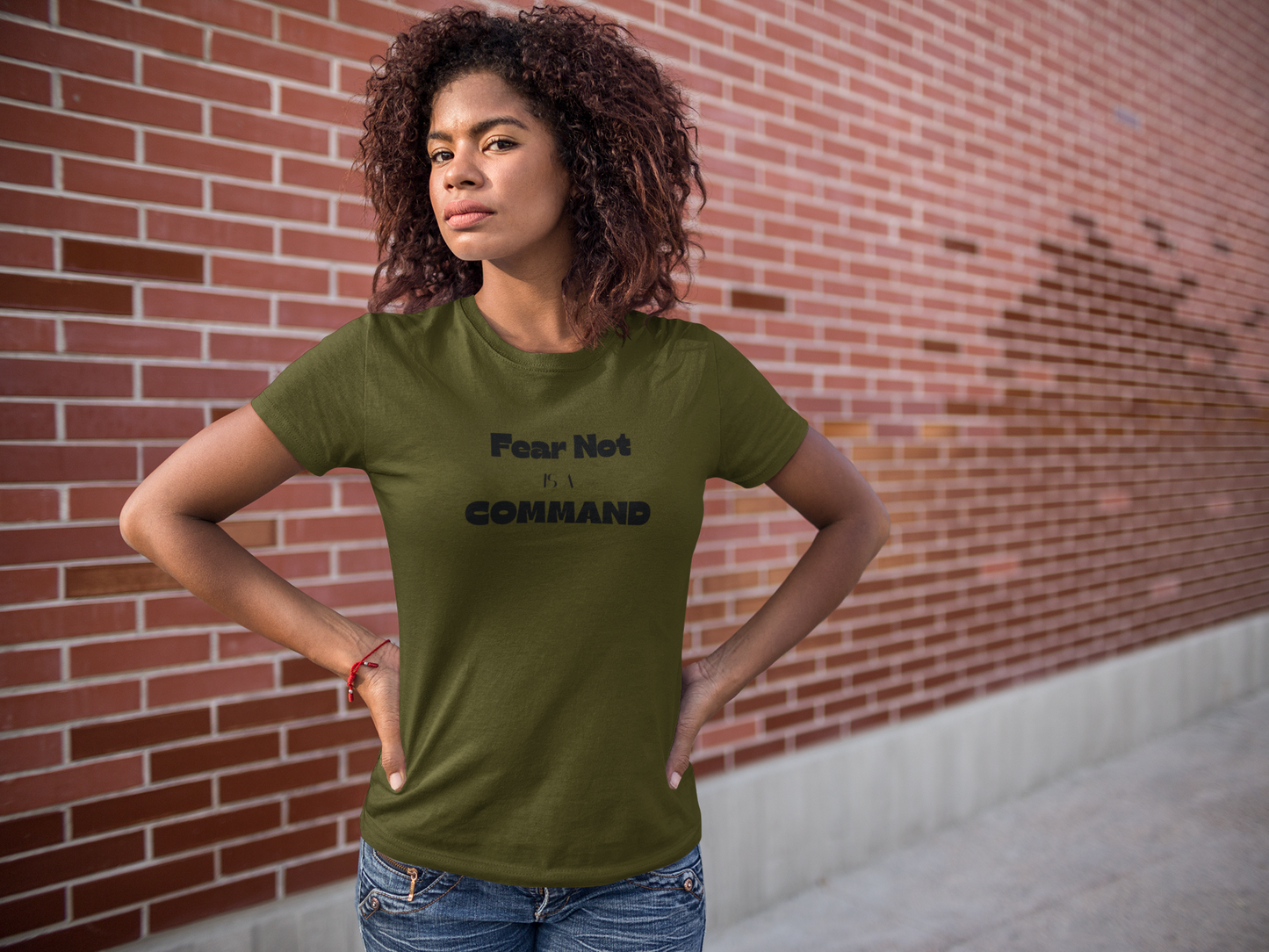 Fear Not is a Command Unisex Heavy Cotton Tee (Black Letters)