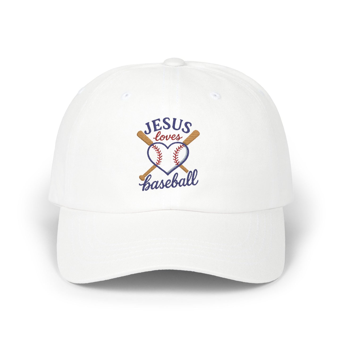 Embroidered JESUS Loves Baseball Classic baseball Cap
