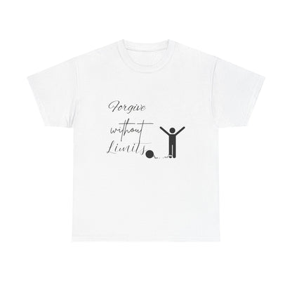 Forgive Without Limits- Matthew 6:14-15 Unisex Heavy Cotton Tee (Black Print)