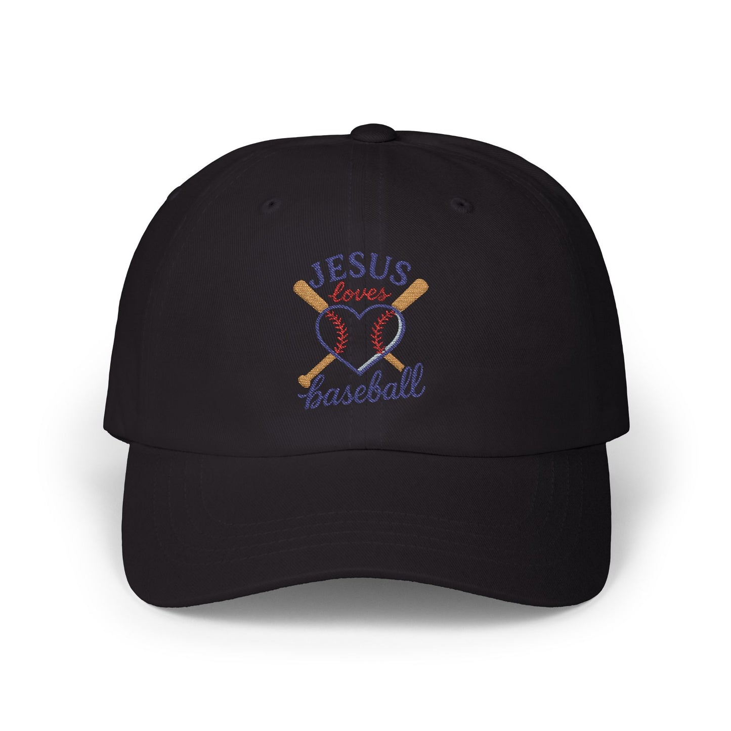 Embroidered JESUS Loves Baseball Classic baseball Cap