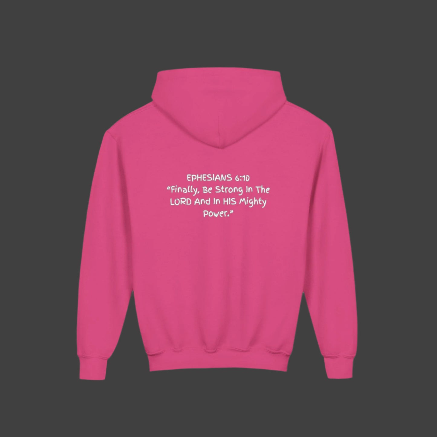 The JESUS Strong Ephesian 6:10 Kids Hoodie