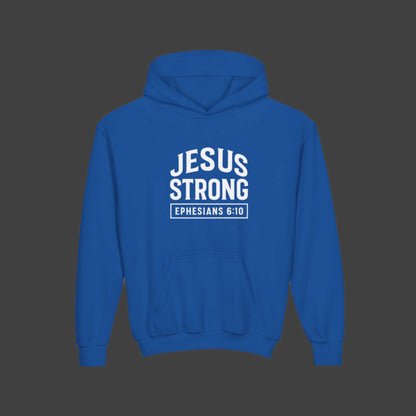 The JESUS Strong Ephesian 6:10 Kids Hoodie