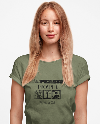 Plan Persist and Prosper Proverbs 21:5 Unisex Heavy Cotton Tee