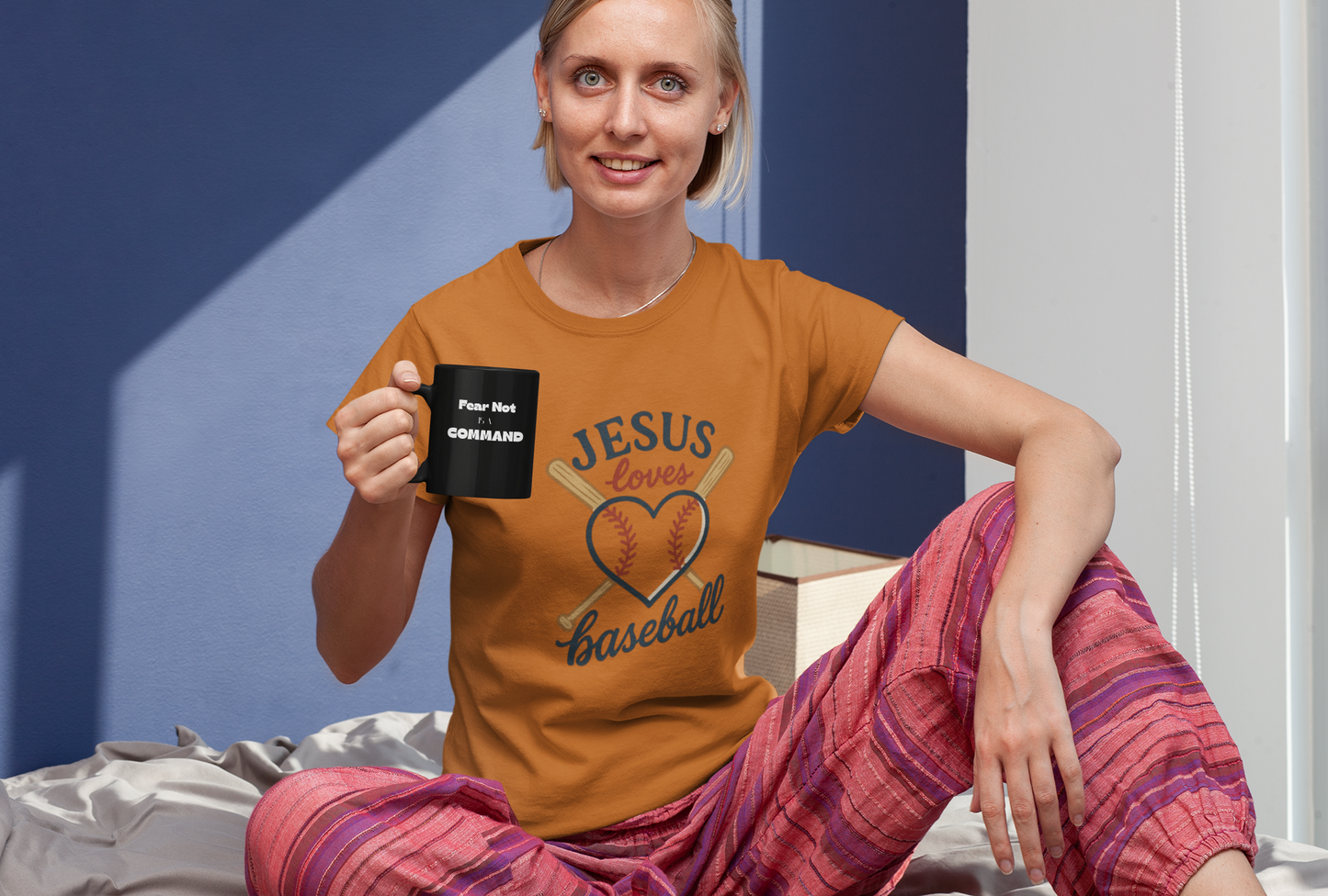 JESUS Loves Baseball Unisex Heavy Cotton Tee