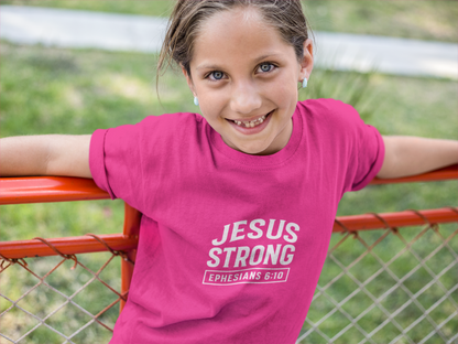 The JESUS Strong Ephesian 6:10 Kids Heavy Cotton™ Tee