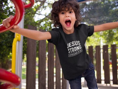 The JESUS Strong Ephesian 6:10 Kids Heavy Cotton™ Tee