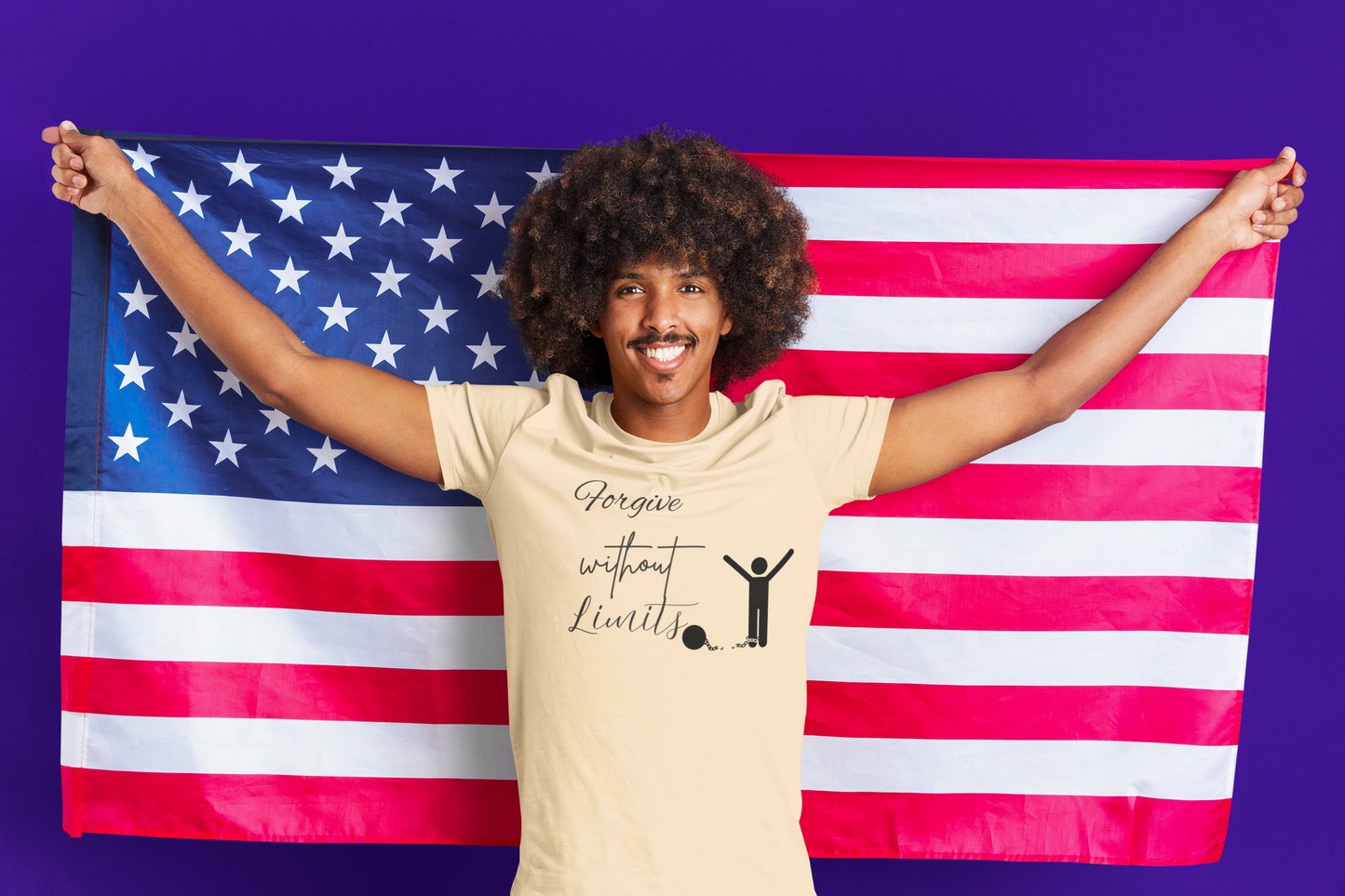 Forgive Without Limits- Matthew 6:14-15 Unisex Heavy Cotton Tee (Black Print)