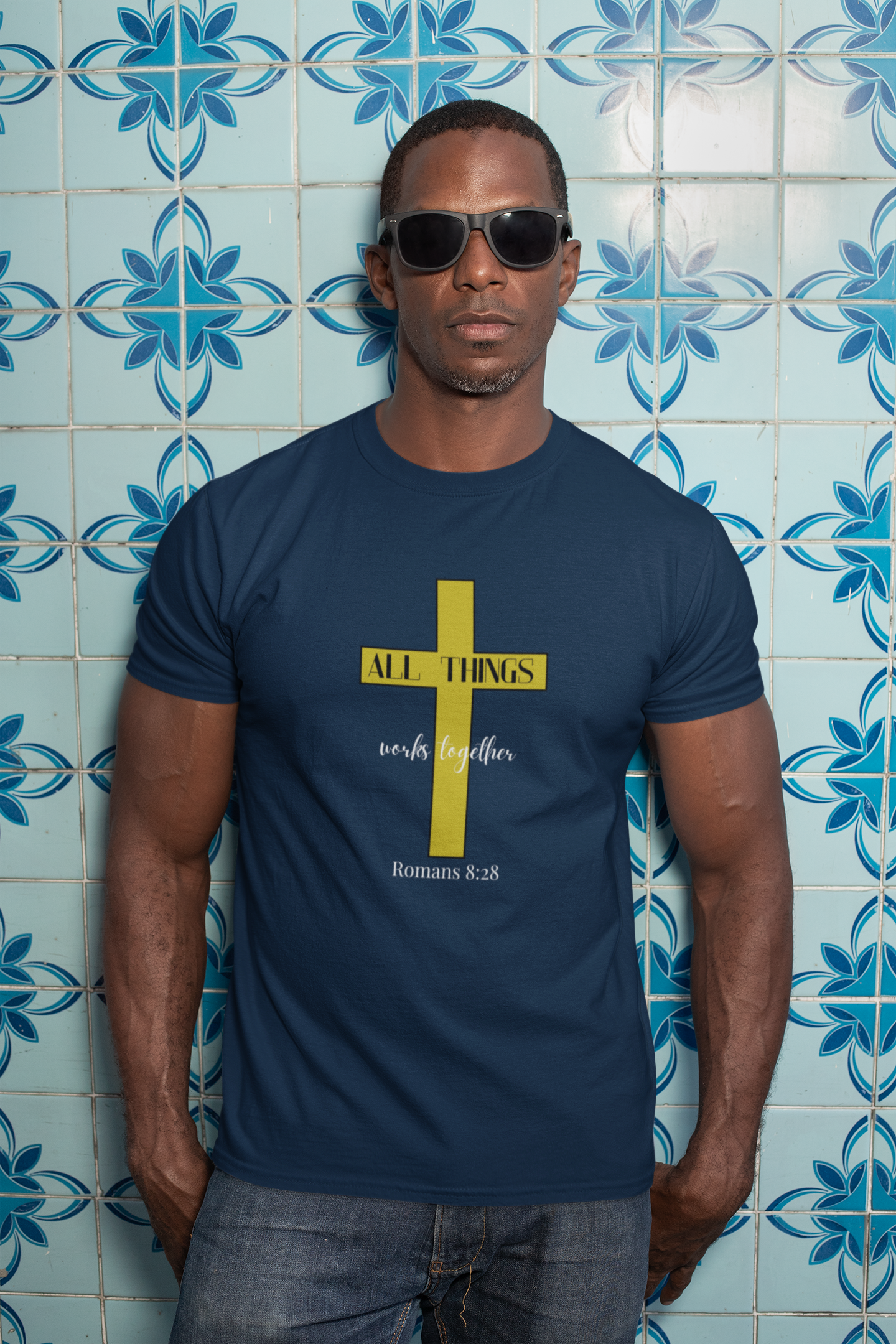 All Things Works Together Romans 8:28- Unisex Heavy Cotton Tee