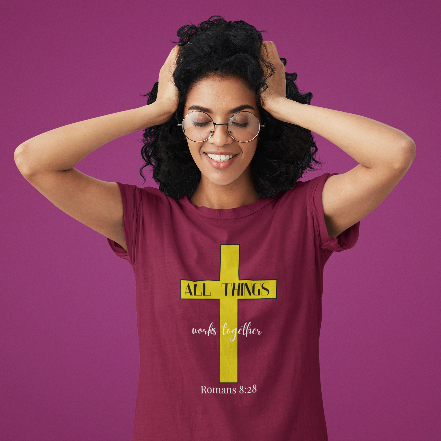 All Things Works Together Romans 8:28- Unisex Heavy Cotton Tee