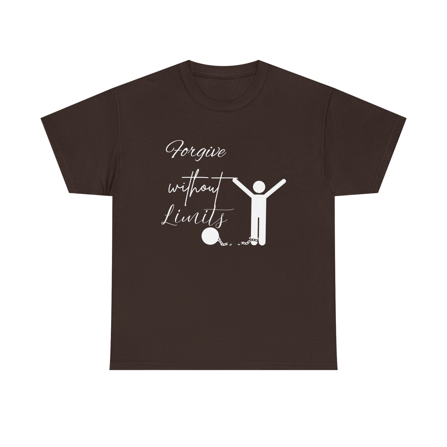 Forgive Without Limits-Matthew 6:14-15 Unisex Heavy Cotton Tee (White Print)