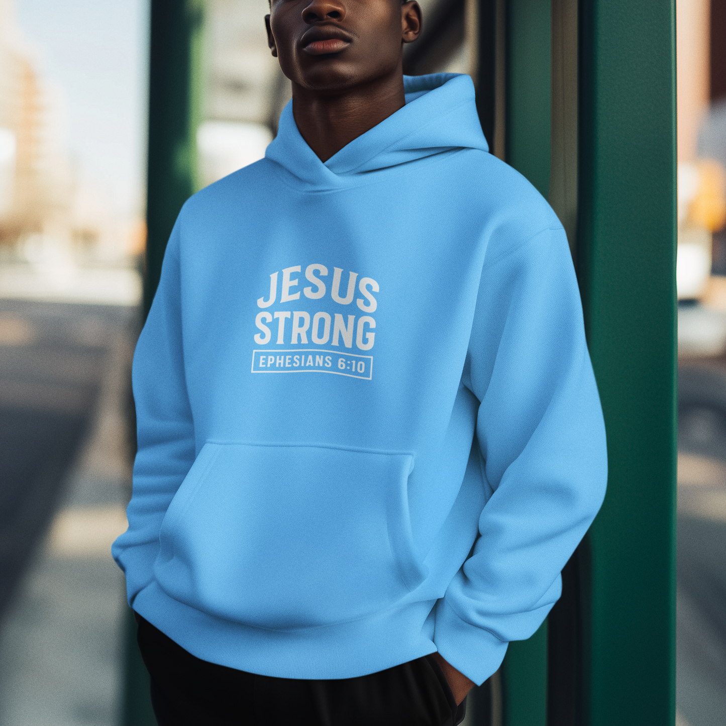 JESUS Strong Ephesians 6:10 Unisex Hoodie