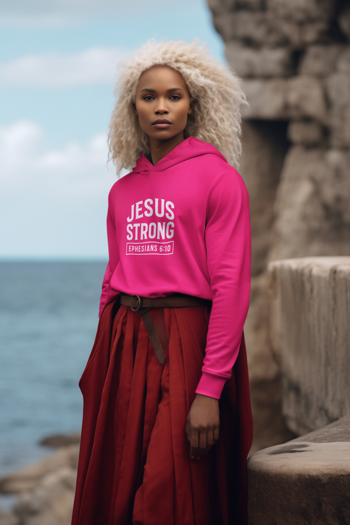 JESUS Strong Ephesians 6:10 Unisex Hoodie