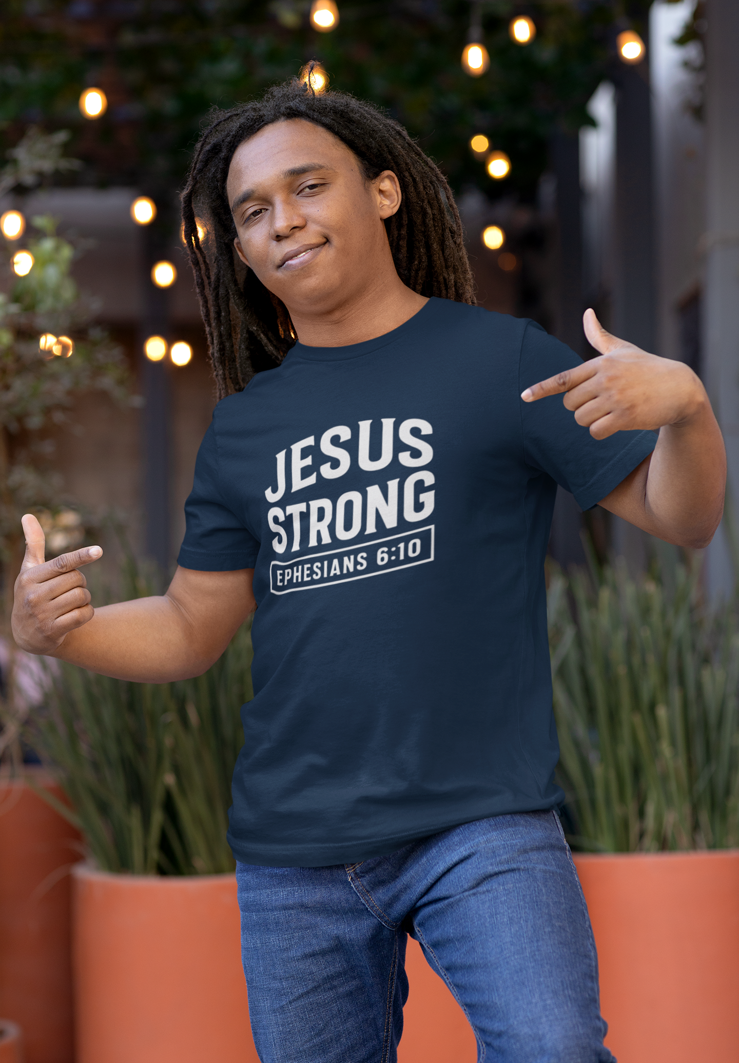 The JESUS Strong Ephesian 6:10 Unisex Heavy Cotton Tee