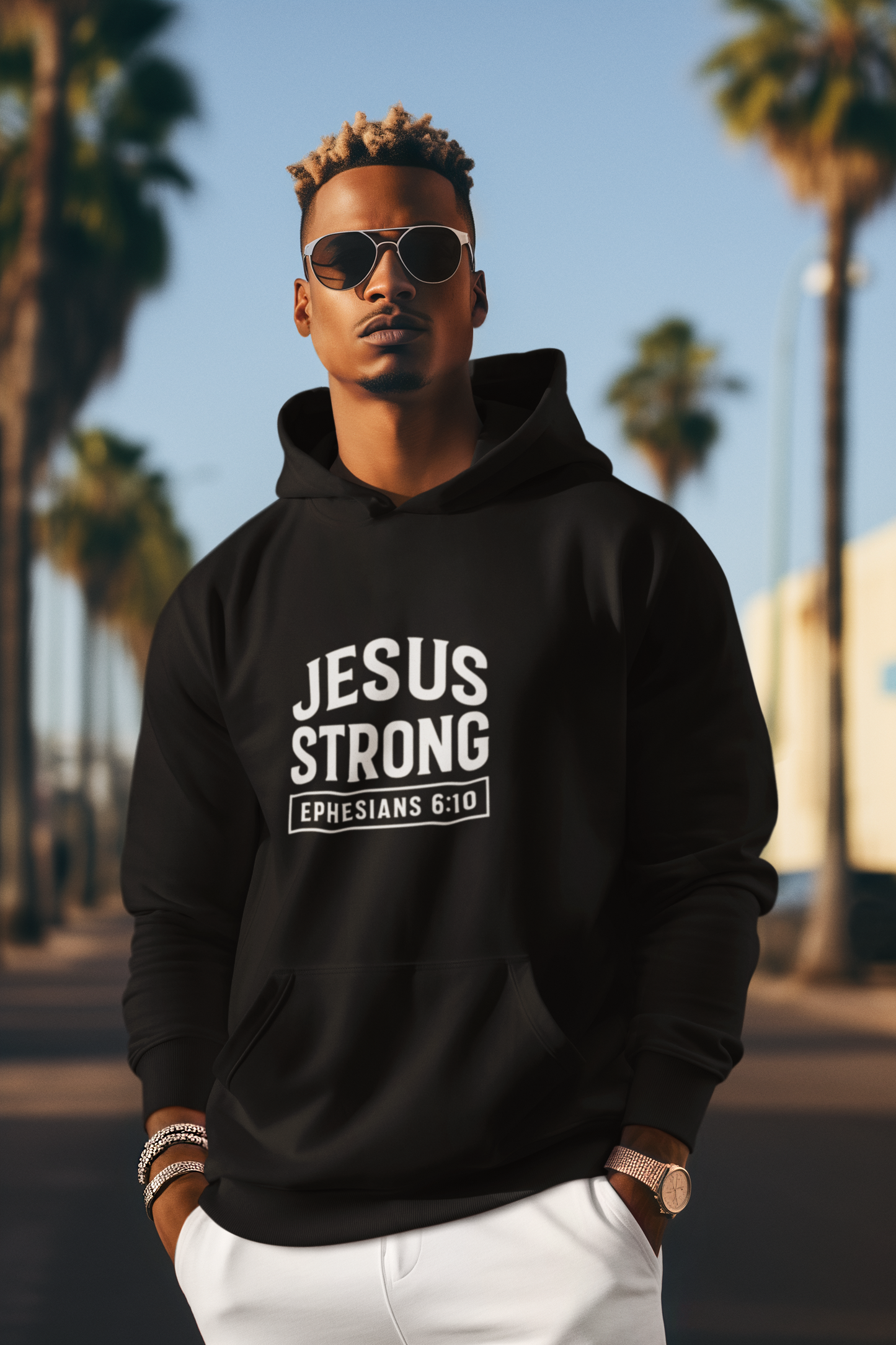 JESUS Strong Ephesians 6:10 Unisex Hoodie