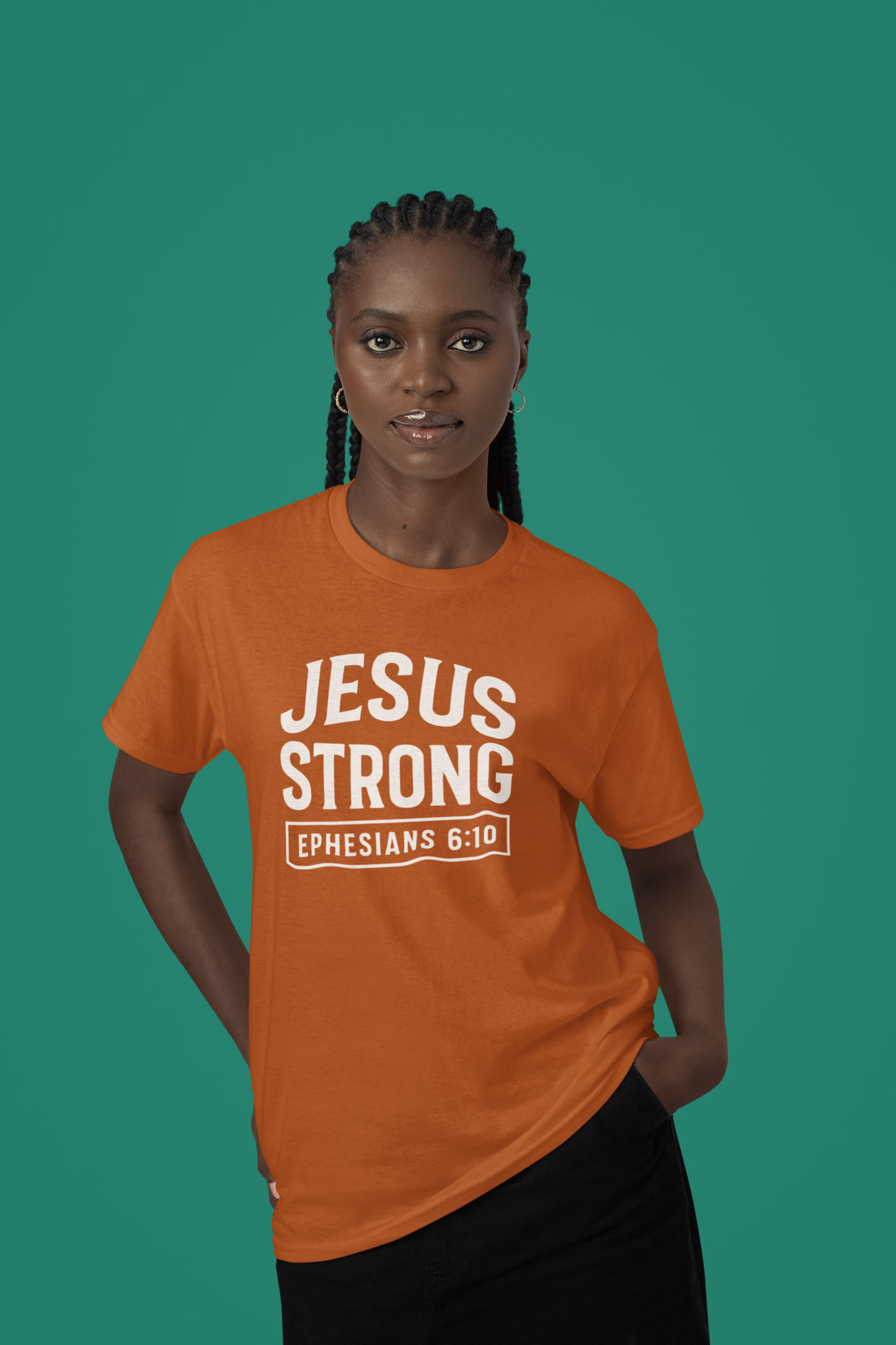 The JESUS Strong Ephesian 6:10 Unisex Heavy Cotton Tee