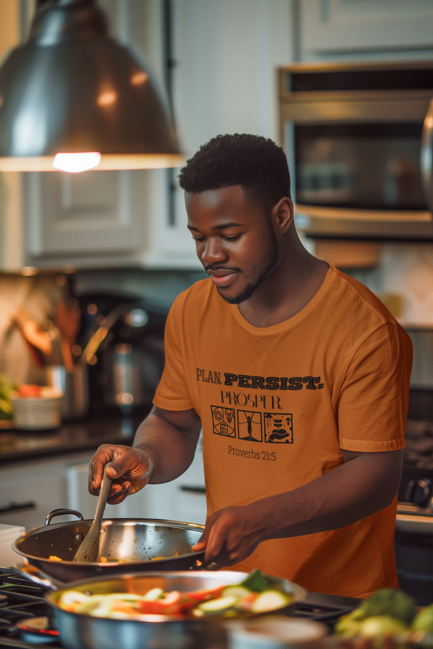 Plan Persist and Prosper Proverbs 21:5 Unisex Heavy Cotton Tee