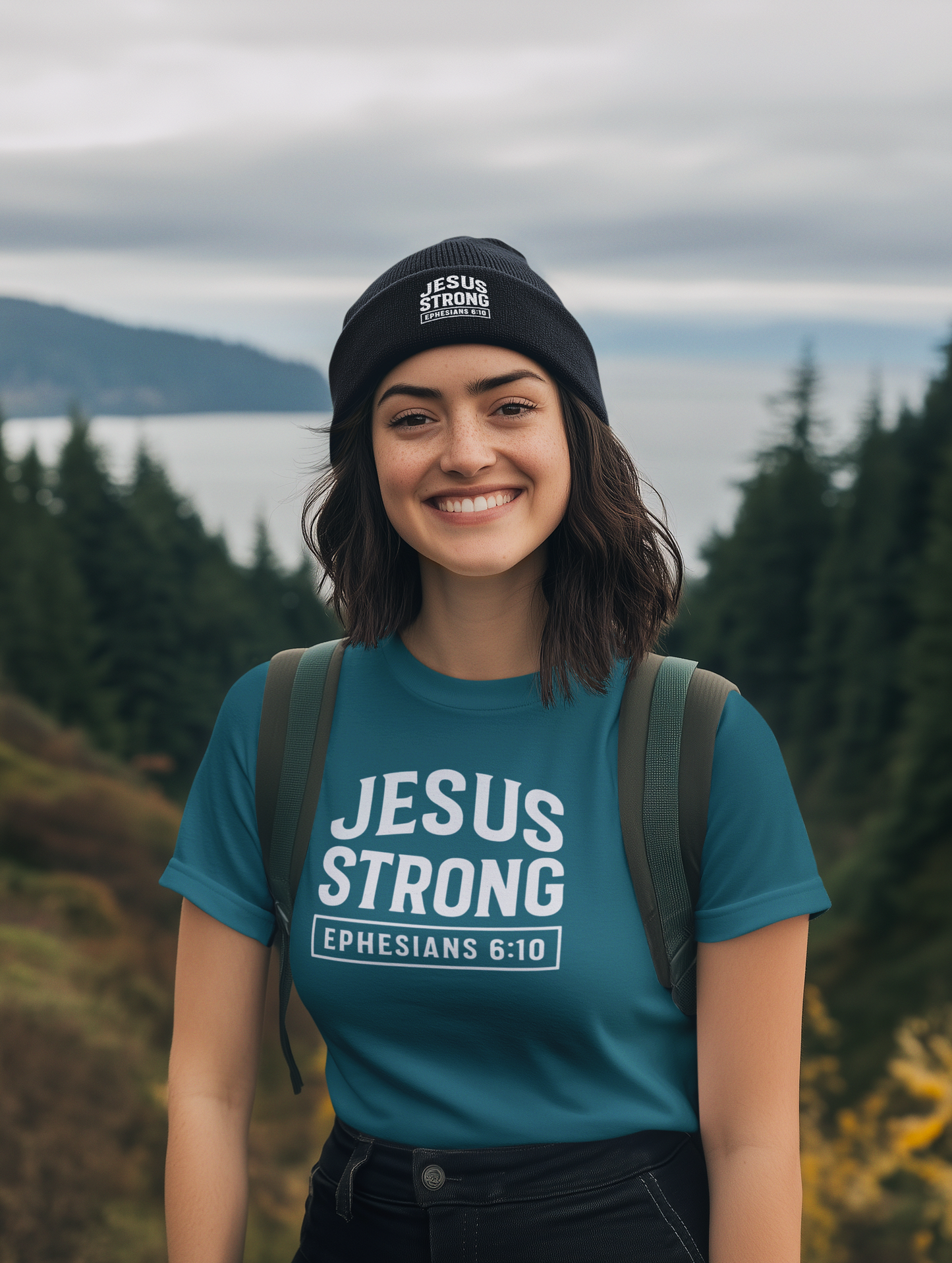 The JESUS Strong Ephesian 6:10 Unisex Heavy Cotton Tee