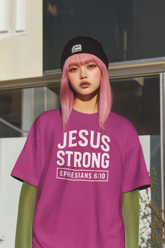 The JESUS Strong Ephesian 6:10 Unisex Heavy Cotton Tee